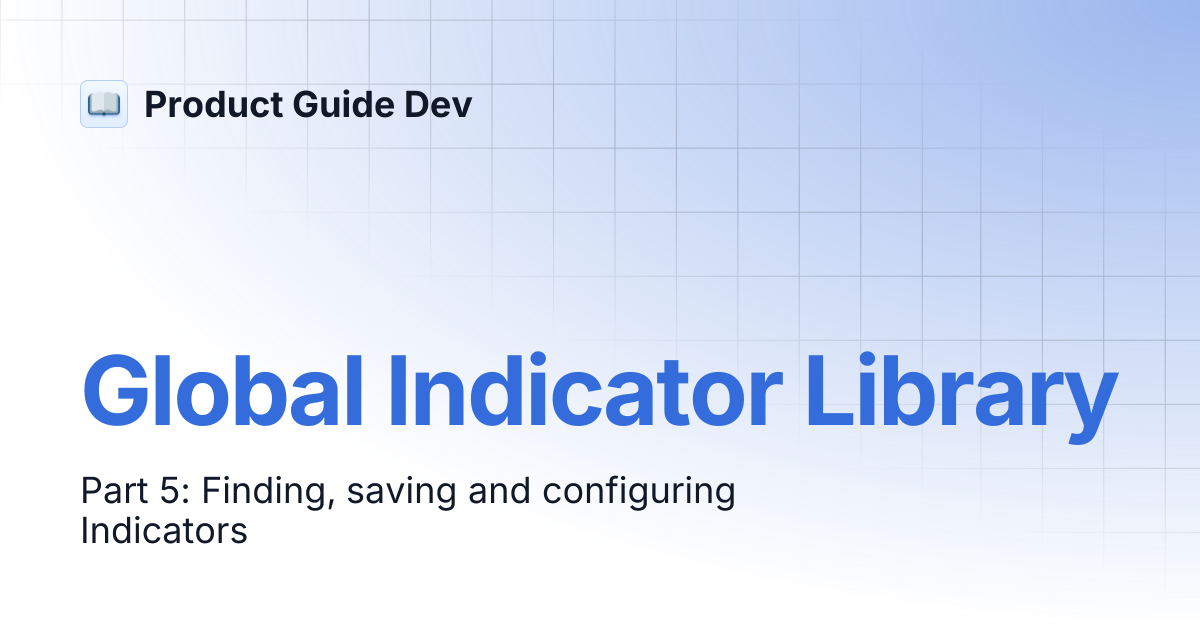 Global Indicator Library | Product Guide Dev